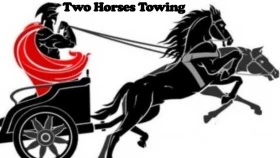 Two Horses Towing