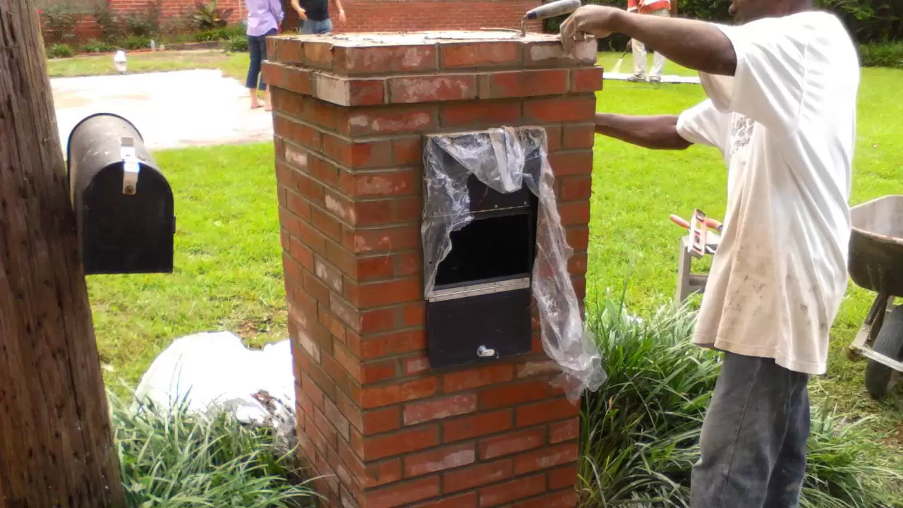 Bricks Mailbox Installation
